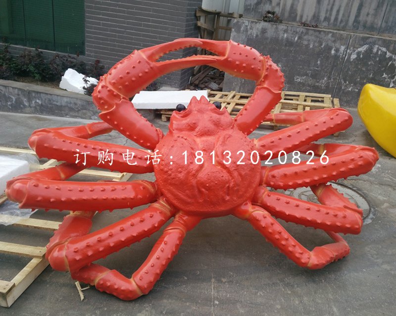玻璃钢螃蟹，海鲜雕塑
