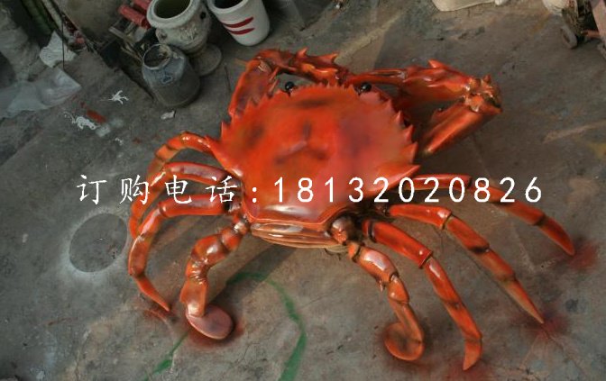 玻璃钢螃蟹，海鲜雕塑