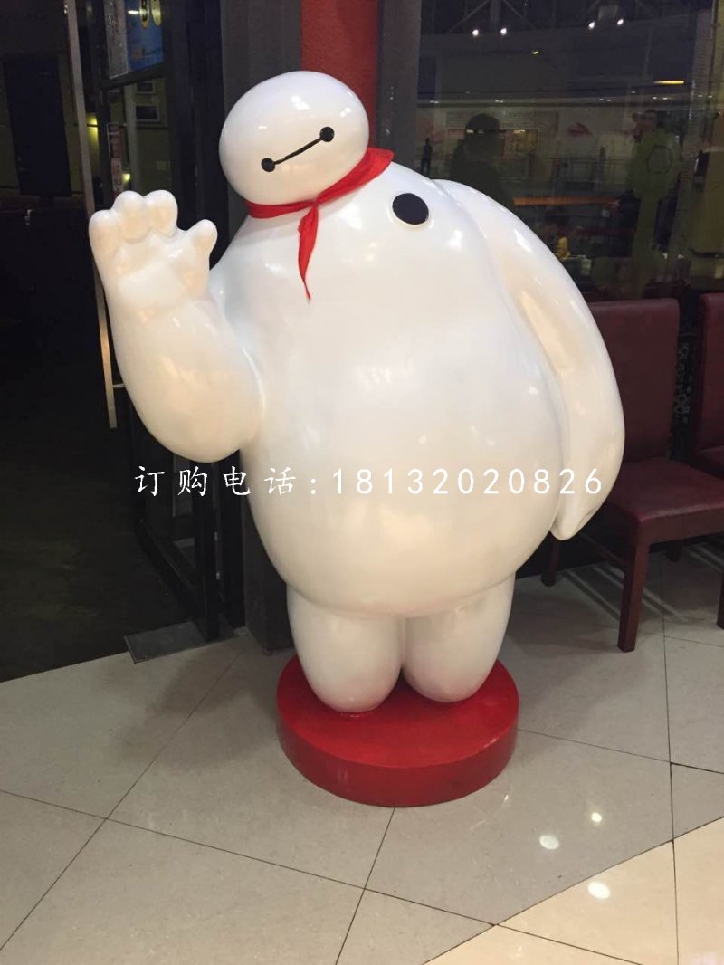 玻璃钢大白，饭店卡通雕塑