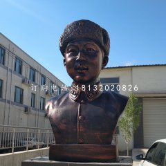 玻璃钢仿铜雷锋雕塑，名人雕塑