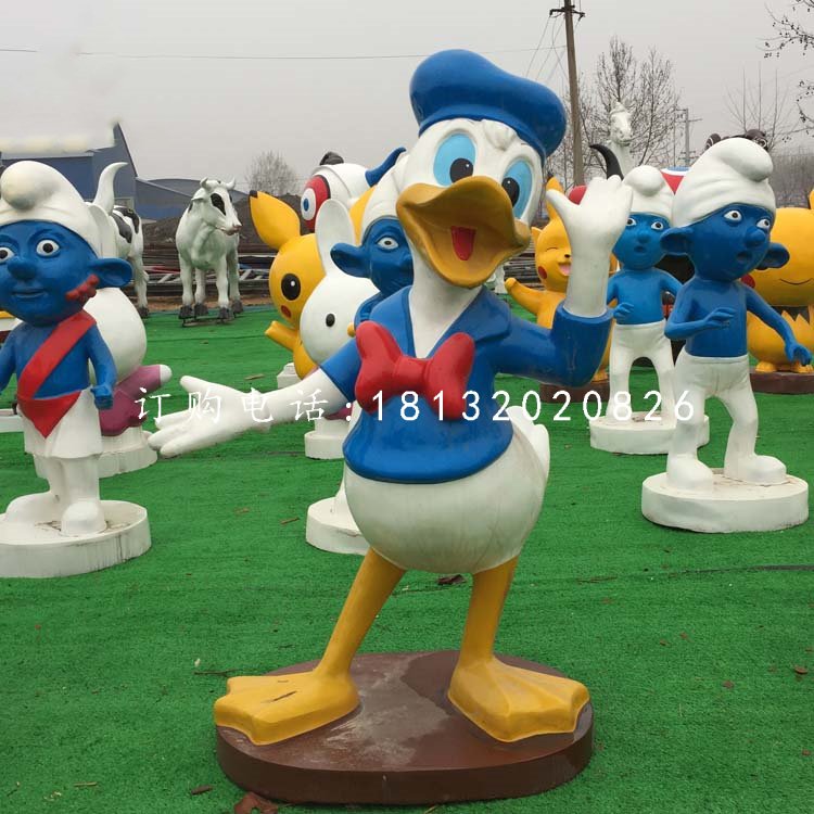 玻璃钢唐老鸭，迪士尼卡通雕塑 (4)