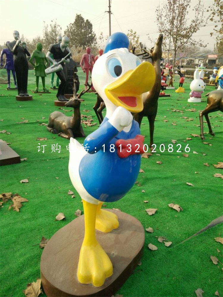 玻璃钢唐老鸭，迪士尼卡通雕塑 (3)