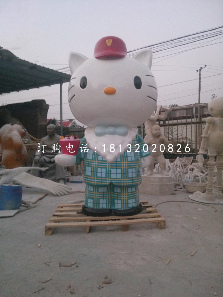 hellokitty雕塑，玻璃钢卡通雕塑