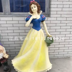 玻璃钢卡通人物，白雪公主雕塑