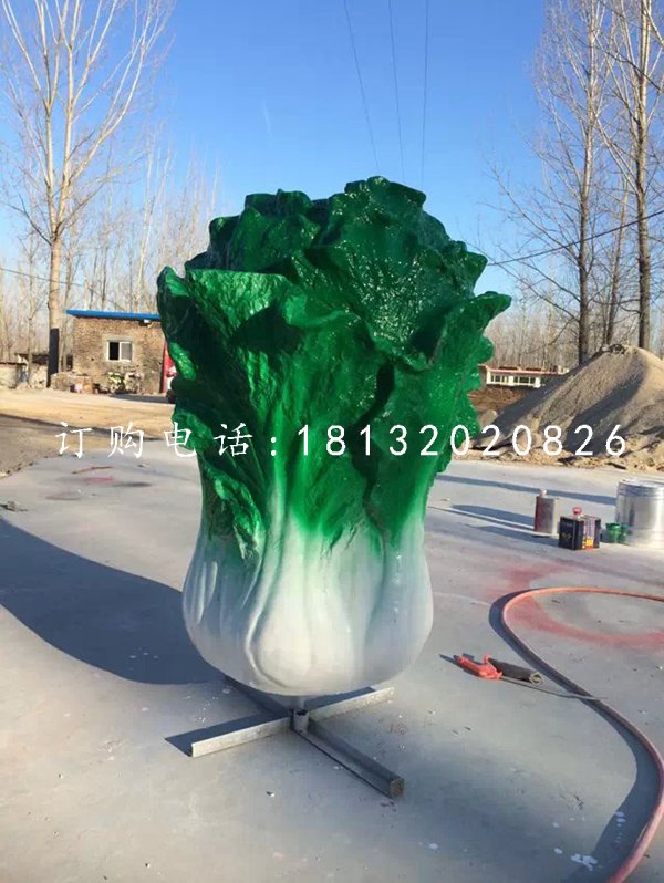 仿真白菜雕塑，玻璃钢白菜