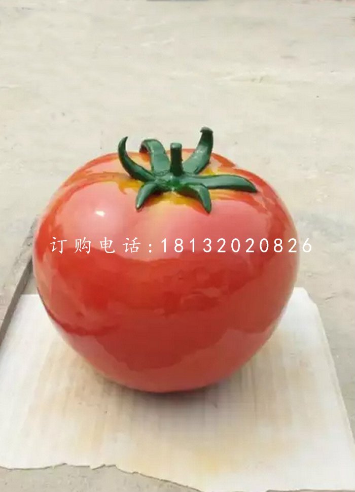 仿真西红柿雕塑，玻璃钢蔬菜