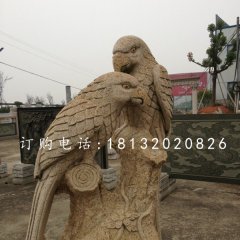 公园鹦鹉石雕砂岩动物雕塑