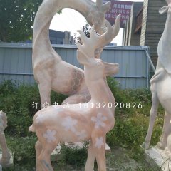 梅花鹿，晚霞红梅花鹿
