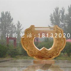 同心锁雕塑，铜锁雕塑，公园景观铜雕