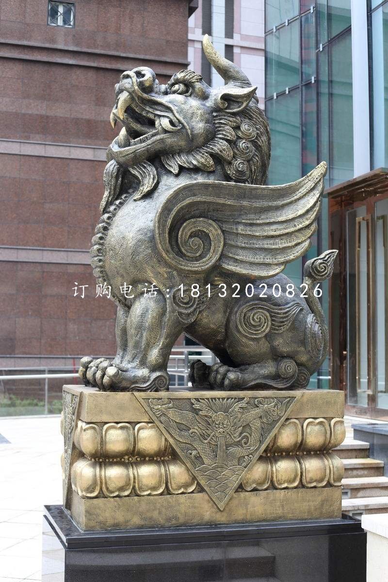 独角兽铜雕，法院铜雕