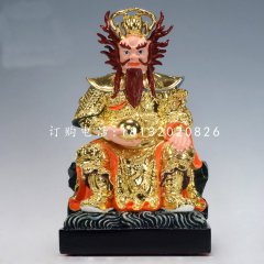 龙王雕塑，玻璃钢贴金神仙雕塑
