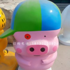 麦兜雕塑，玻璃钢卡通雕塑