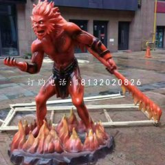 卡通齐天大圣，玻璃钢雕塑