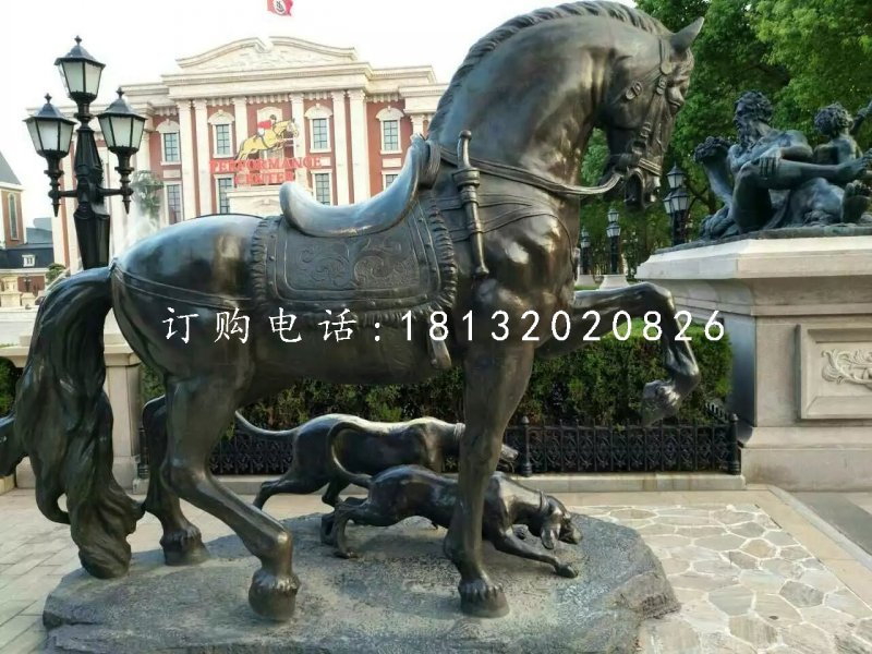 坐骑雕塑，青铜马雕塑