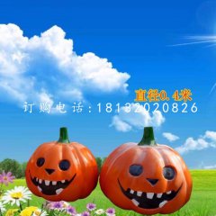 南瓜灯雕塑，玻璃钢卡通雕塑