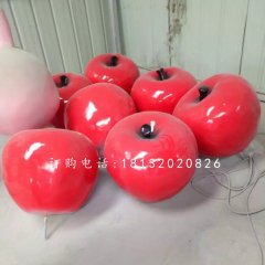 苹果雕塑，玻璃钢仿真水果