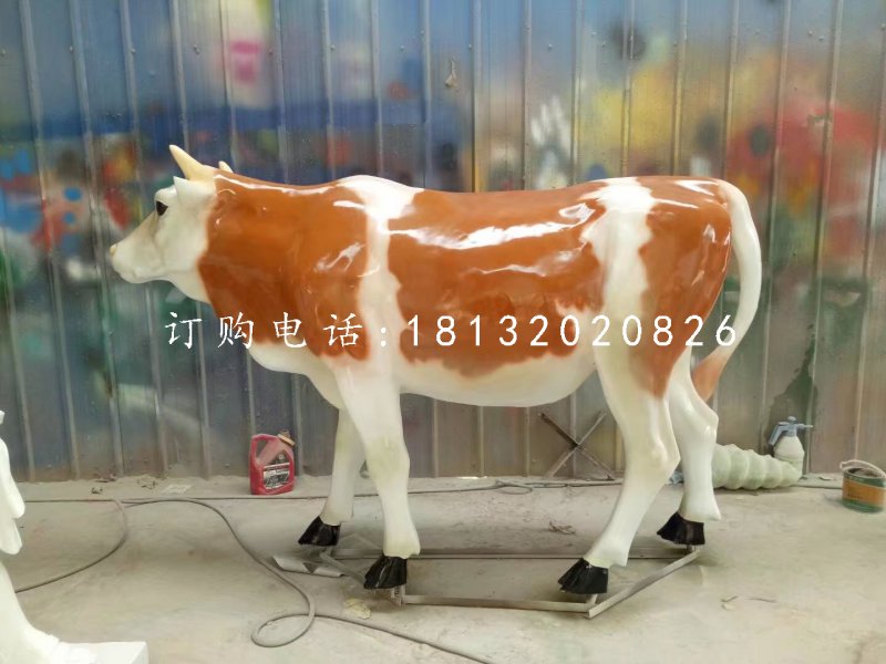 奶牛雕塑，玻璃钢动物 (3)