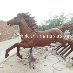 玻璃钢奔马，广场动物雕塑
