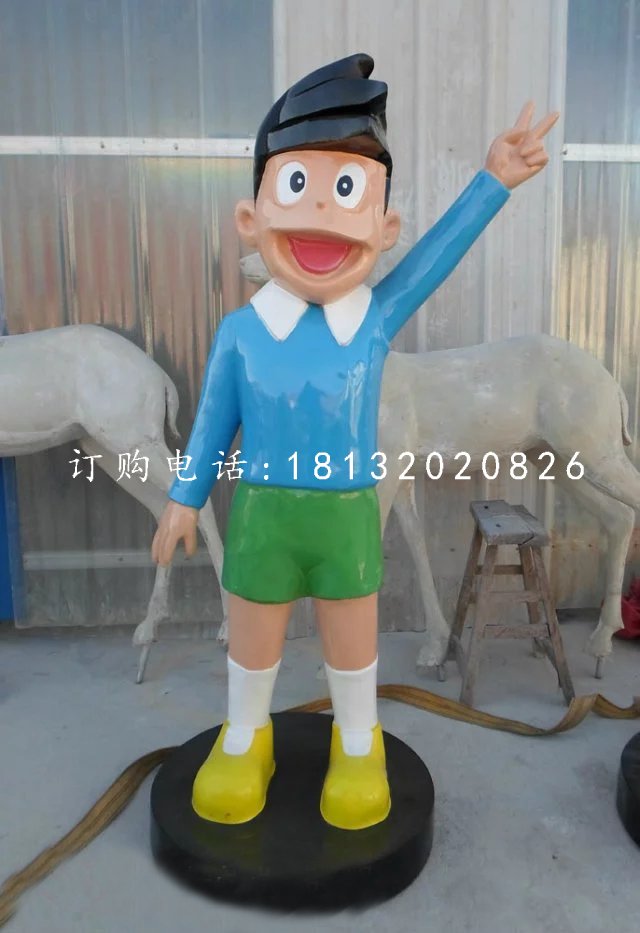 玻璃钢小夫雕塑，卡通人物雕塑