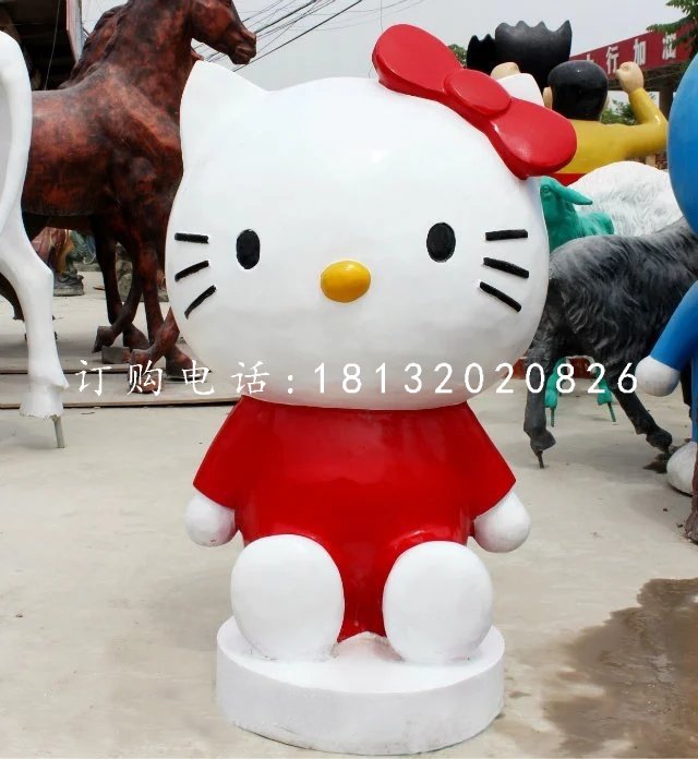 玻璃钢卡通雕塑，hello kitty雕塑 (1)