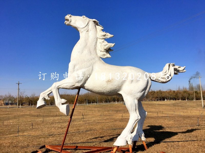 白马雕塑，玻璃钢动物雕塑 (3)