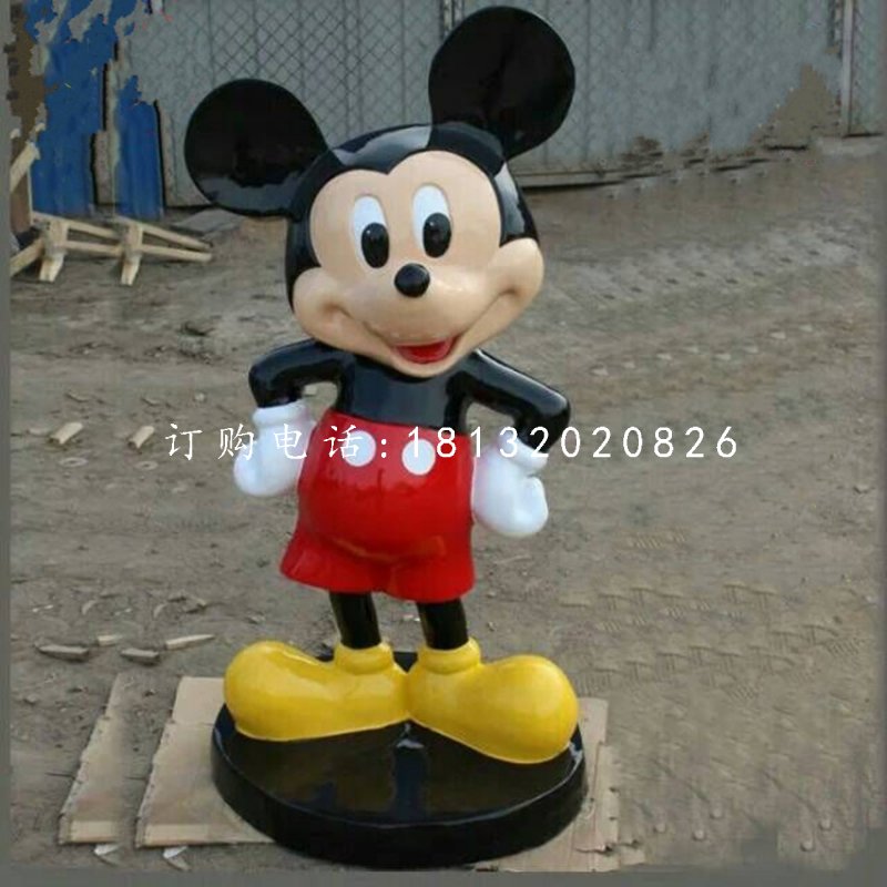玻璃钢米奇，卡通动画雕塑