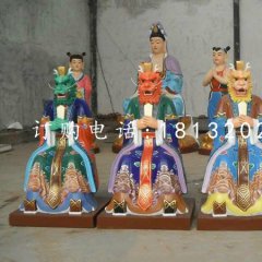 四海龙王雕塑，玻璃钢彩绘神仙雕塑