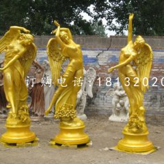 四季女神雕塑，玻璃钢仿铜西方人物