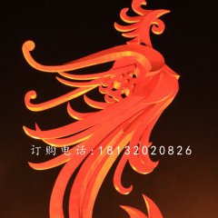 不锈钢凤凰雕塑，广场抽象凤凰