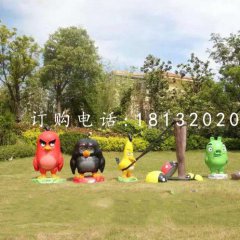 愤怒的小鸟雕塑，玻璃钢卡通雕塑