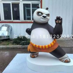 功夫熊猫雕塑，玻璃钢卡通雕塑