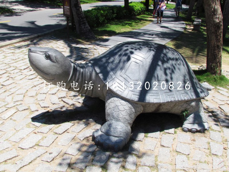 乌龟石雕，公园动物石雕