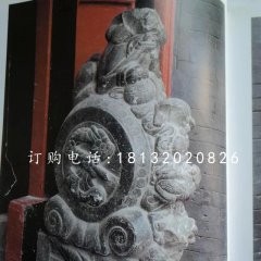 抱鼓石，青石仿古雕塑