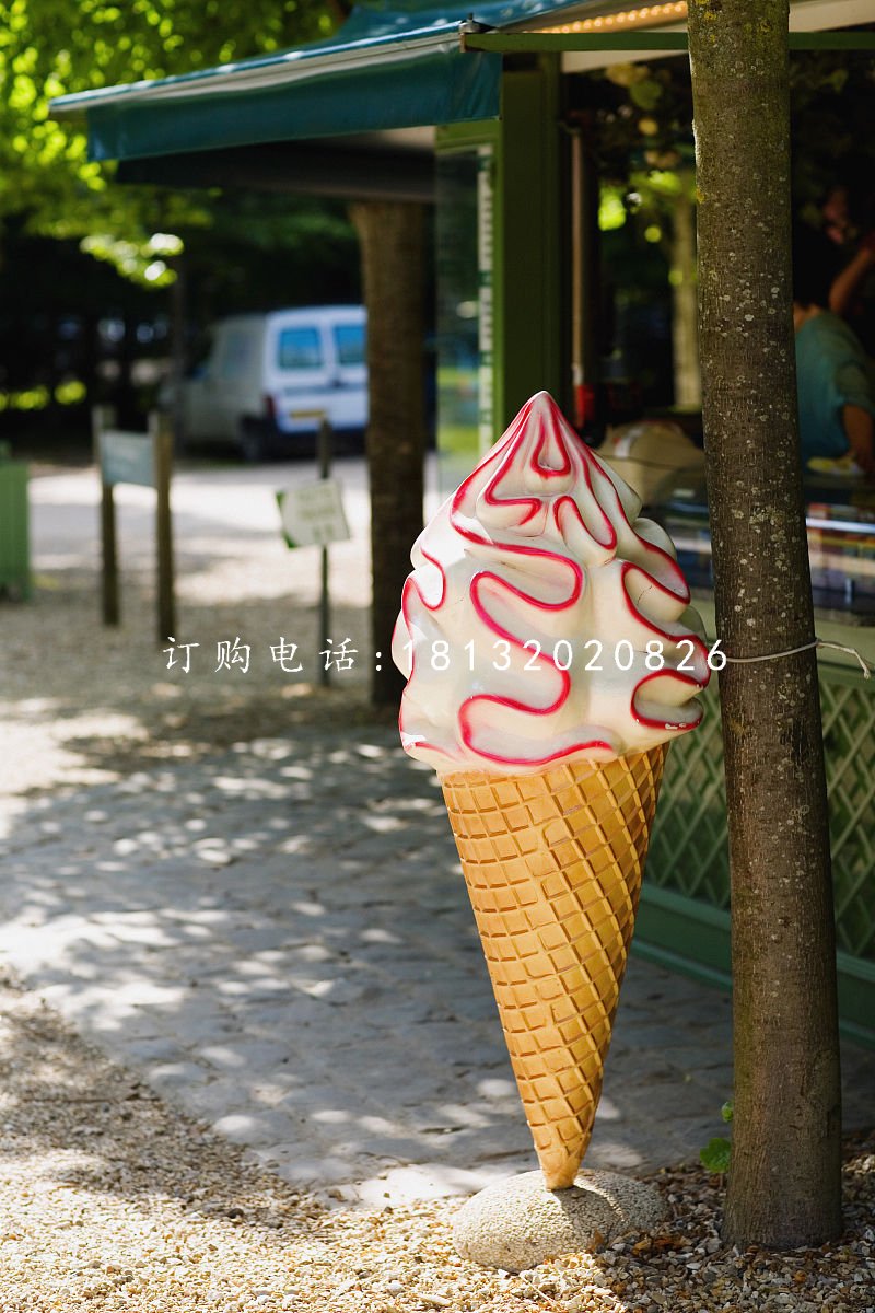 玻璃钢甜品雕塑，冰淇淋雕塑