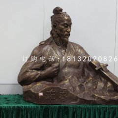 鲁班半身像铜雕，名人铜雕