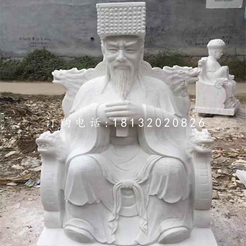 龙王石雕，汉白玉神仙雕塑