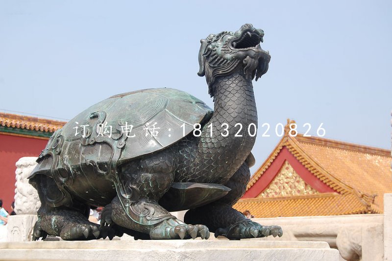 龙龟雕塑，青铜龙龟