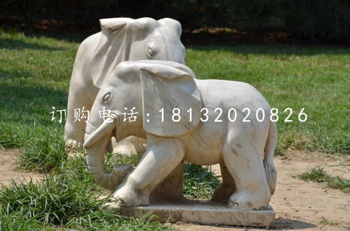 公园小象石雕，动物石雕