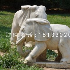 公园小象石雕，动物石雕