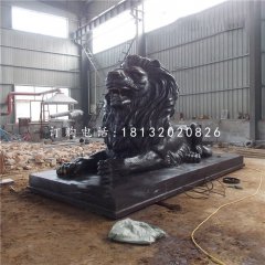 西洋狮铜雕，广场铜狮子