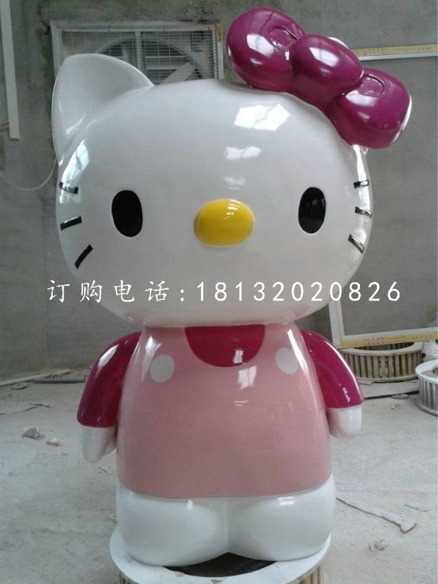 玻璃钢hellokitty雕塑，卡通摆件 (2)