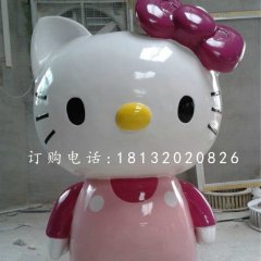 玻璃钢hellokitty雕塑，卡通摆件