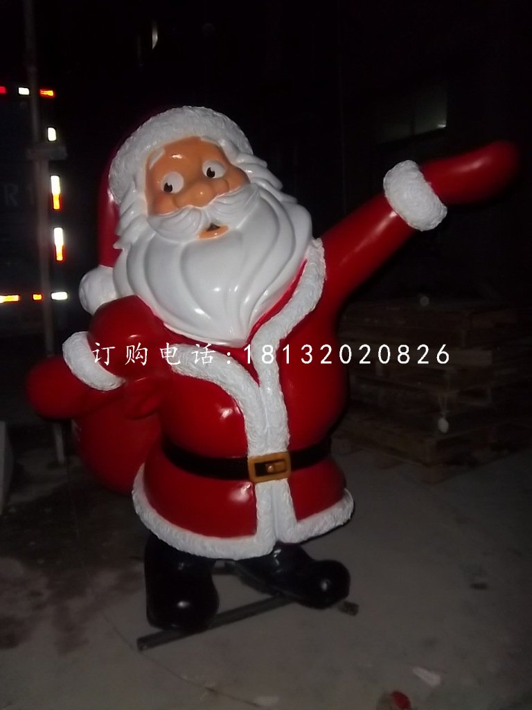 圣诞老人雕塑，玻璃钢卡通人物