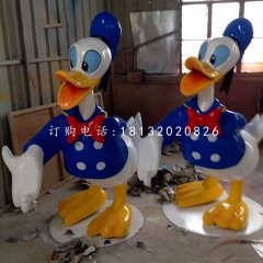 唐老鸭雕塑，玻璃钢卡通迪士尼雕塑