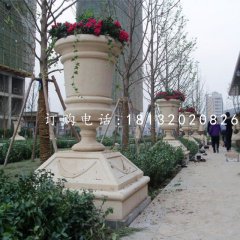 石花盆，小区景观石雕