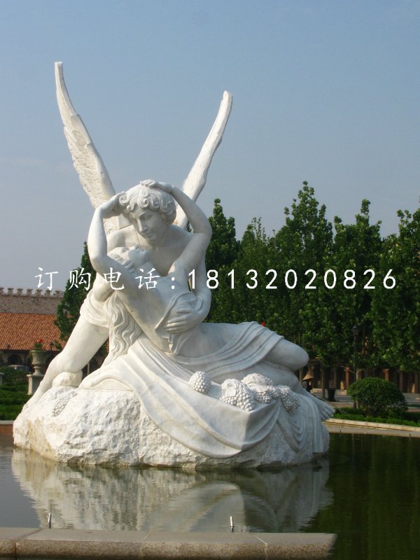 爱神石雕，汉白玉西方人物 (1)
