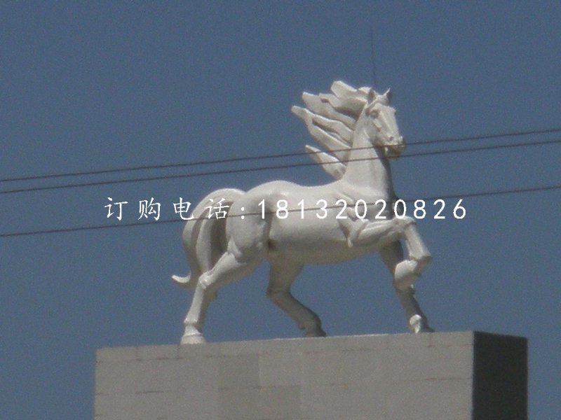 玻璃钢马雕塑，广场动物雕塑