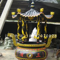 圆形香炉，铸铁香炉