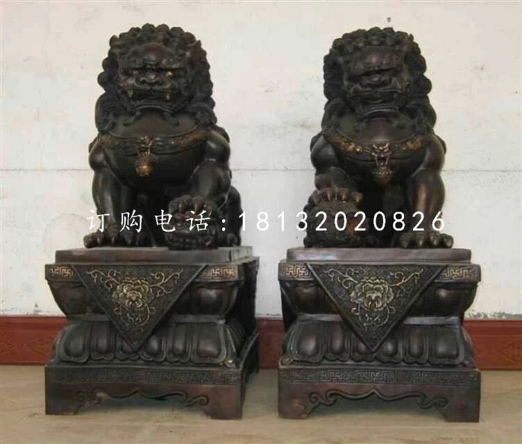 小型铜狮子，北京狮铜雕