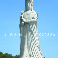 妈祖石雕，广场大理石神仙雕塑